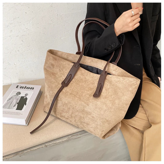 Winter Fashion Shoulder Bag Large Capacity Women Tote Bags Soft Big Ladies Handbag Schoudertas Dames Bolso Mujer Grande