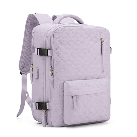 Travel Backpack for Women – Durable Oxford Cloth Carry‑On with 20–35L Capacity, Laptop Sleeve, Expandable, Water‑Resistant