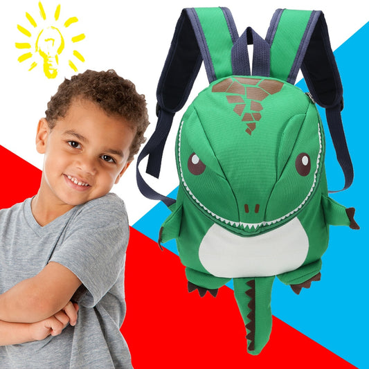3D Dinosaur Backpack for Boys & Girls – Waterproof, Adjustable Shoulder Strap, Large Capacity School Bag for Kids