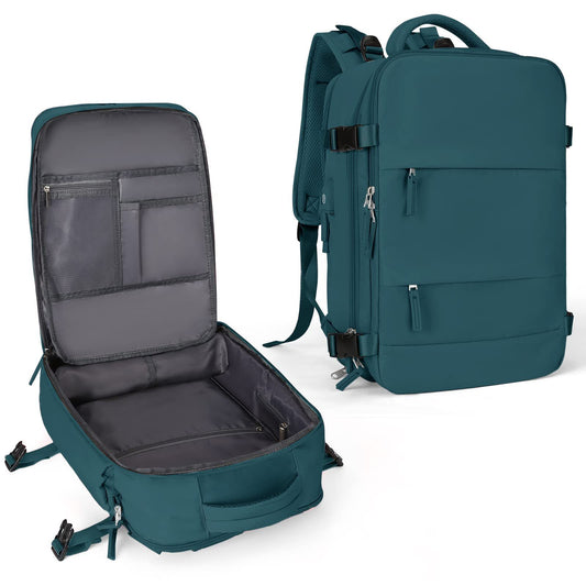 AnyBagNow Women’s Travel Backpack – Waterproof Nylon, 16″ Laptop Sleeve, Lightweight & Foldable 14L Carry-On Daypack