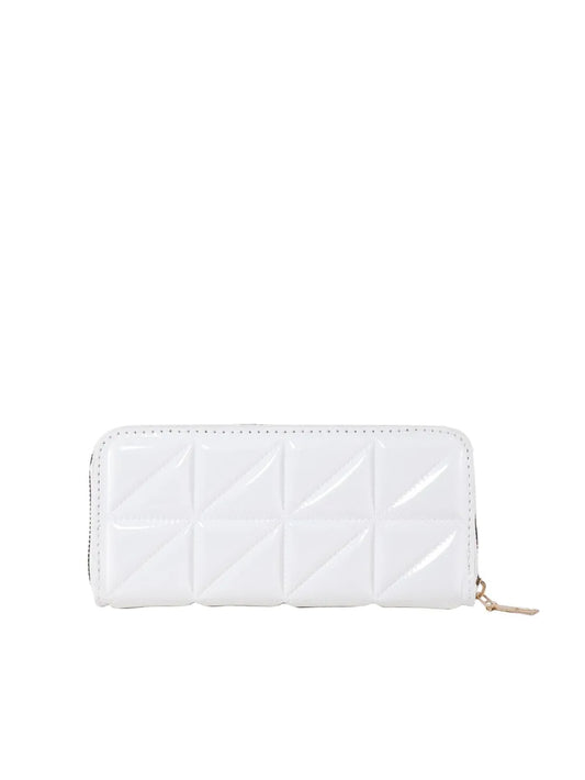 PU Leather Solid Color Wallet – Zipper Closure, Multiple Compartments, Stylish, Casual, Available in Black, Brown, White, Hot Pink