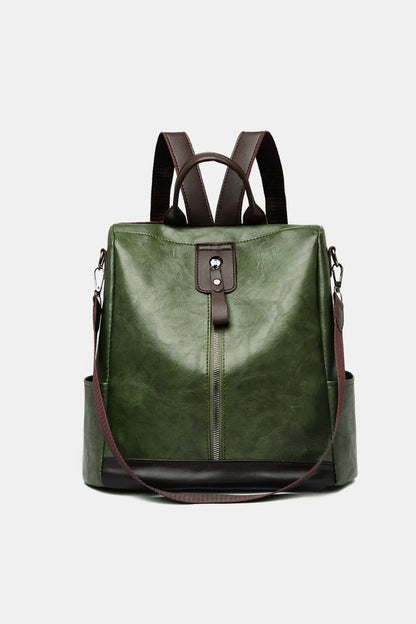 PU Leather Backpack Bag for Women & Men – Stylish Casual, Work & Travel Bag with Spacious Compartments, 31x15x29cm