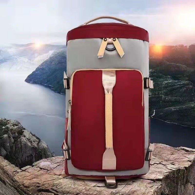 Women’s Nylon Gym & Travel Duffel Bag with Shoe Compartment, 45 L, Water-Resistant, Lightweight