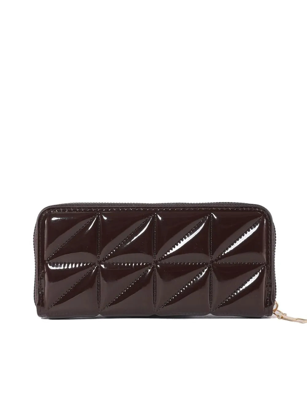 PU Leather Solid Color Wallet – Zipper Closure, Multiple Compartments, Stylish, Casual, Available in Black, Brown, White, Hot Pink