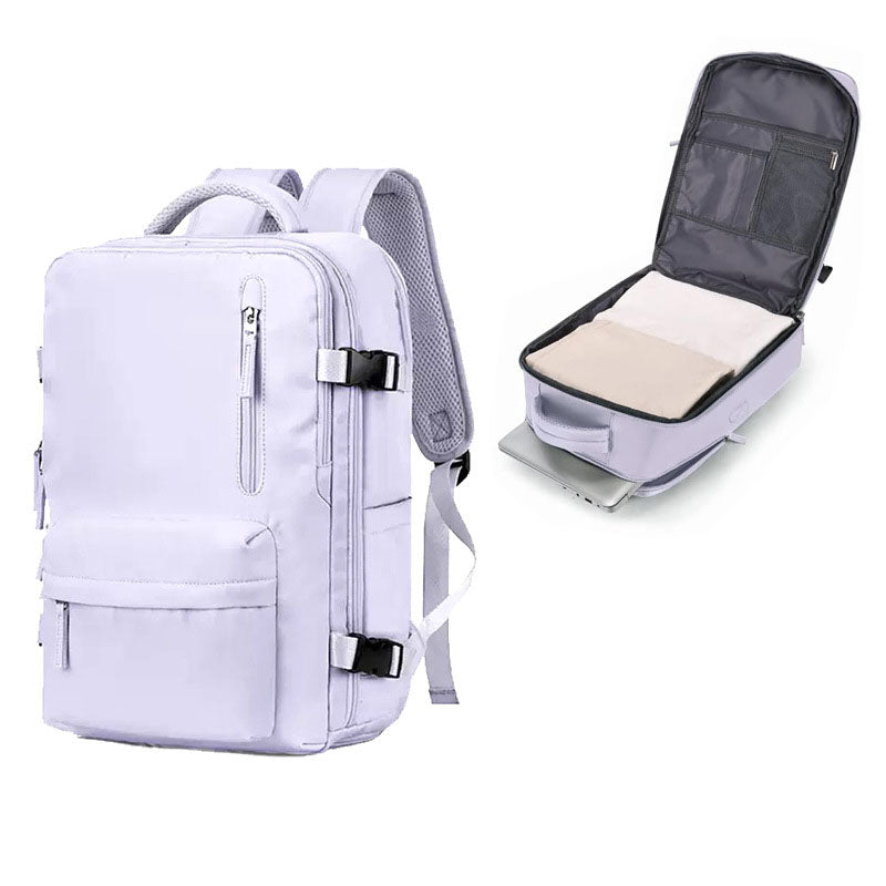 Travel Backpack for Women – Durable Oxford Cloth Carry‑On with 20–35L Capacity, Laptop Sleeve, Expandable, Water‑Resistant