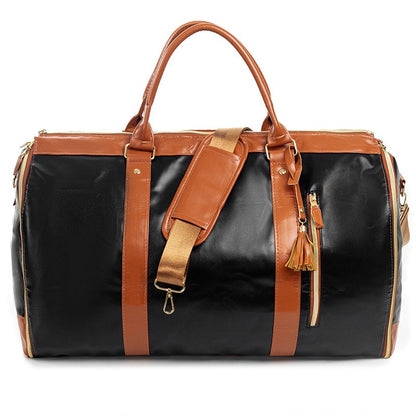 Convenient Travel Carrying Clothing Bag – Large PU Leather Luggage Bag for Women, Stylish & Durable, Perfect for Travel