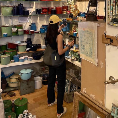 Luxury Soft PU Leather Ruched Hobo Handbag, Women's Shoulder Crossbody Tote, Black/Brown, 35x38cm