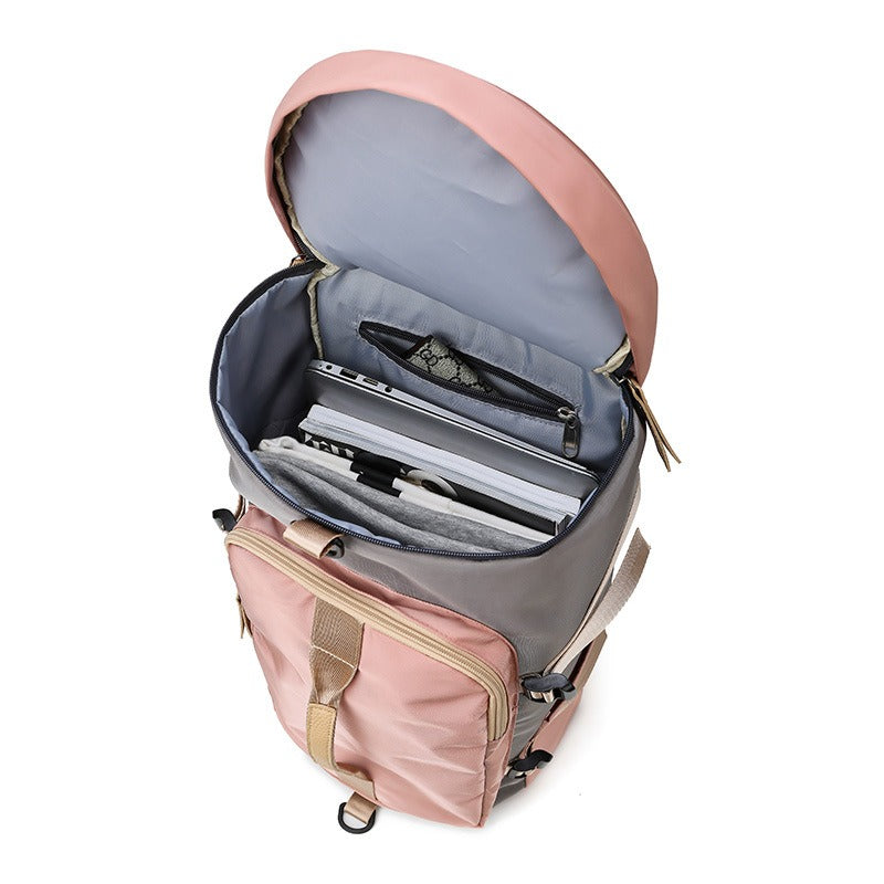 Women’s Nylon Gym & Travel Duffel Bag with Shoe Compartment, 45 L, Water-Resistant, Lightweight