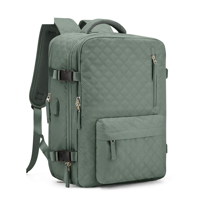 Travel Backpack for Women – Durable Oxford Cloth Carry‑On with 20–35L Capacity, Laptop Sleeve, Expandable, Water‑Resistant