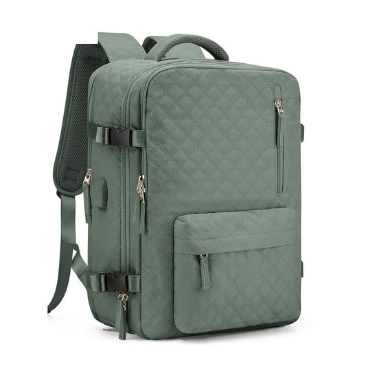 Travel Backpack for Women – Durable Oxford Cloth Carry‑On with 20–35L Capacity, Laptop Sleeve, Expandable, Water‑Resistant
