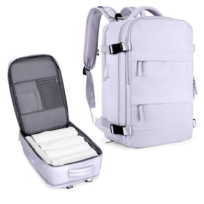 AnyBagNow Women’s Travel Backpack – Waterproof Nylon, 16″ Laptop Sleeve, Lightweight & Foldable 14L Carry-On Daypack