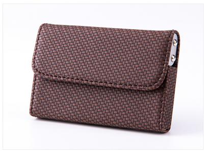 Business Card Case for Men – PU Leather, Customizable Logo, Business Gift, Available in Blue, Black, Brown, Apricot