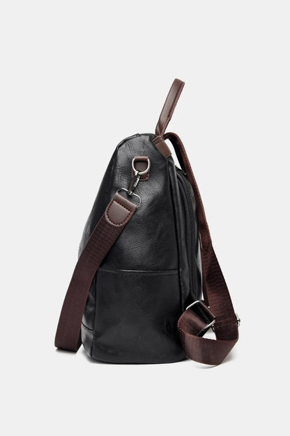 PU Leather Backpack Bag for Women & Men – Stylish Casual, Work & Travel Bag with Spacious Compartments, 31x15x29cm