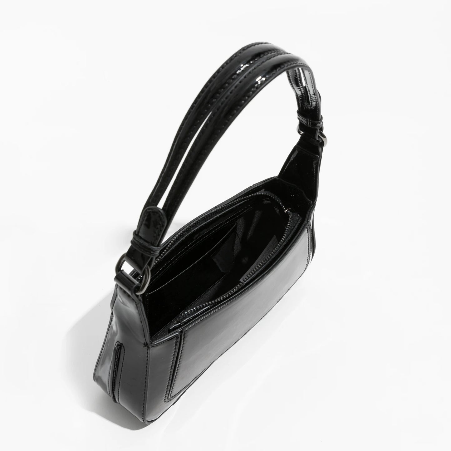 Minimalist PU Leather Underarm Shoulder Bag for Women – Lightweight Compact Purse, 24 cm Wide, Sleek Everyday Style