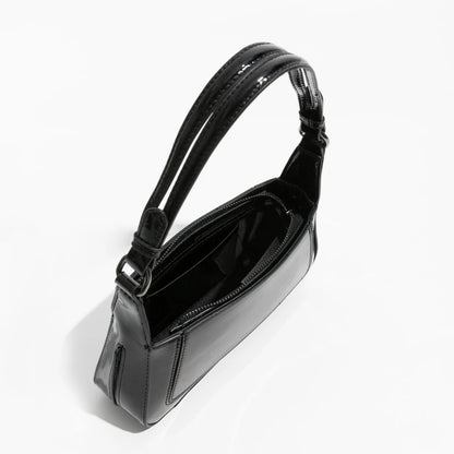 Minimalist PU Leather Underarm Shoulder Bag for Women – Lightweight Compact Purse, 24 cm Wide, Sleek Everyday Style