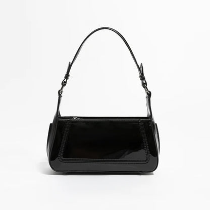 Minimalist PU Leather Underarm Shoulder Bag for Women – Lightweight Compact Purse, 24 cm Wide, Sleek Everyday Style