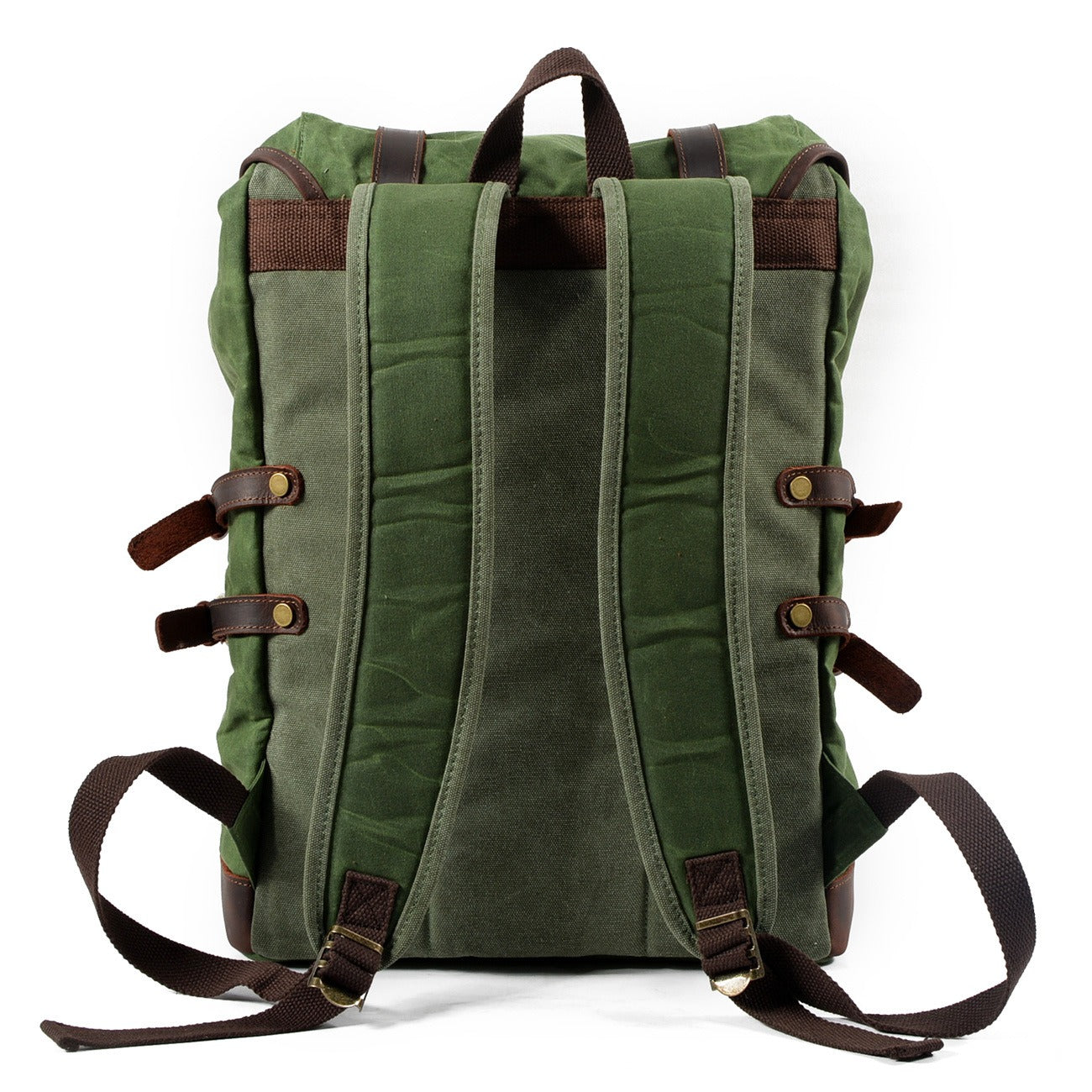 Men's Waterproof Waxed Canvas Backpack – 36-55L Retro Shoulder Bag for Travel, School, Outdoor & Daily Use