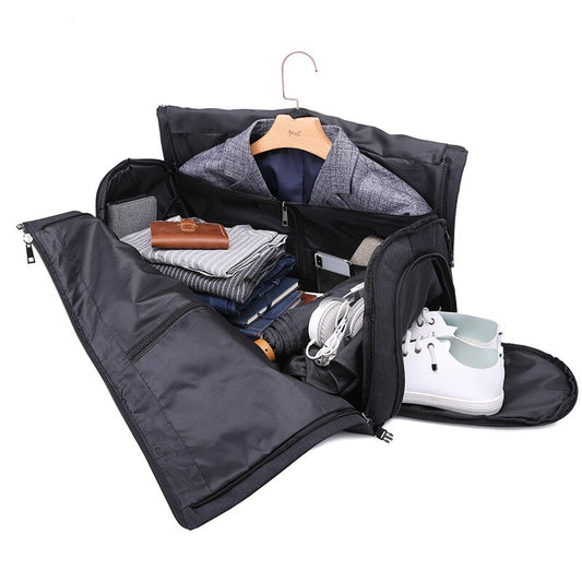 Travel Garment Bag Duffel Bag with Shoulder Strap – Business Handbag, Multiple Pockets, Carry-On Hanging Suitcase for Clothing
