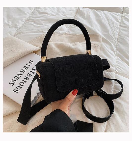 Vintage Suede PU Leather Crossbody – Small Winter Shoulder Bag for Women