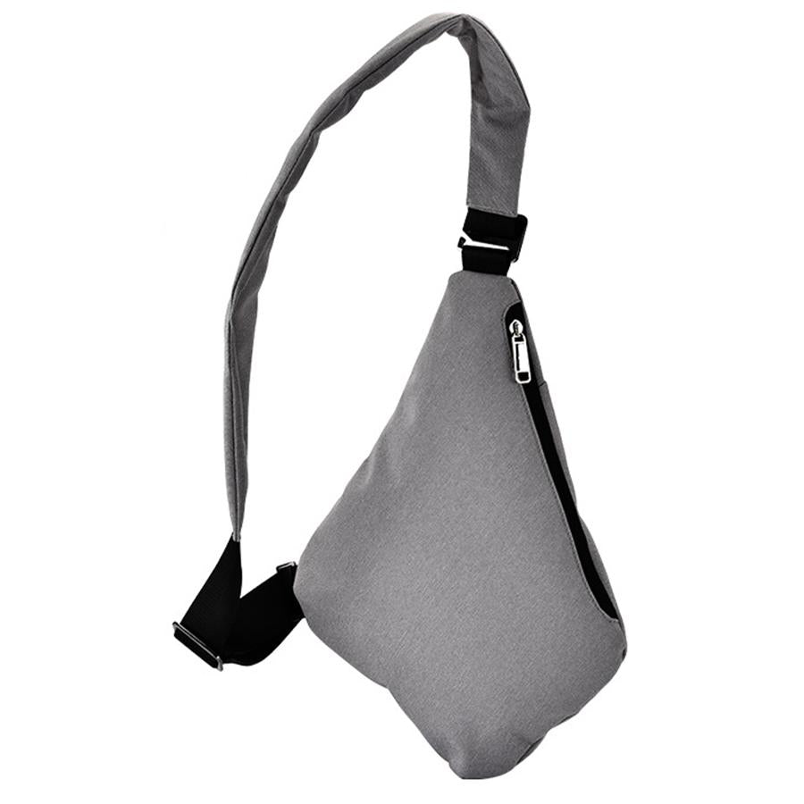 Men’s Waterproof Oxford Cloth Chest Bag – Adjustable Unisex Crossbody Sling, Multiple Compartments for Daily Commute & Travel