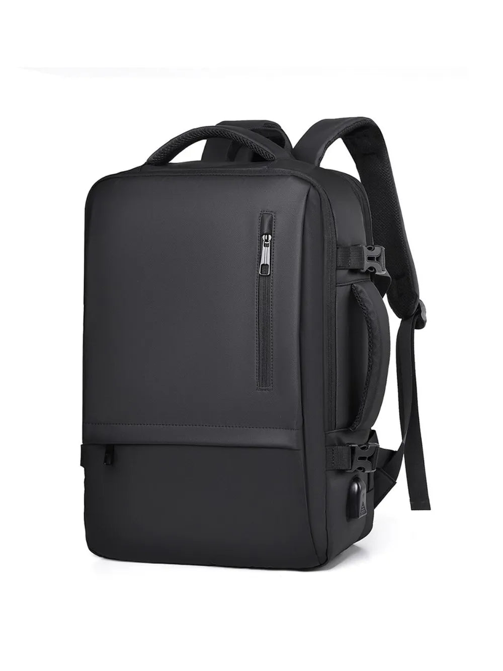 Multi‑Pocket Nylon Travel Backpack with Adjustable Padded Straps – 15″ Laptop Sleeve, Zippered Compartments, Water‑Resistant & Unisex