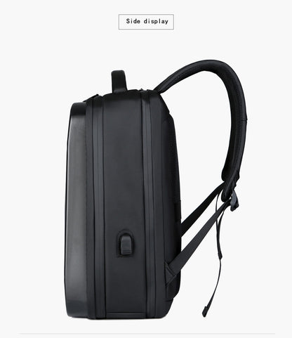 Waterproof Leisure Backpack for Men | ABS Hard Shell, Large Capacity Laptop Bag with USB Charging, Anti-Scratch, Business & Travel