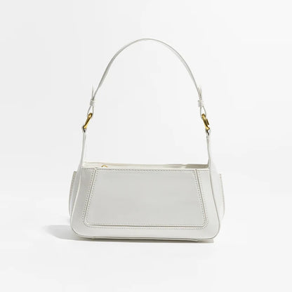 Minimalist PU Leather Underarm Shoulder Bag for Women – Lightweight Compact Purse, 24 cm Wide, Sleek Everyday Style