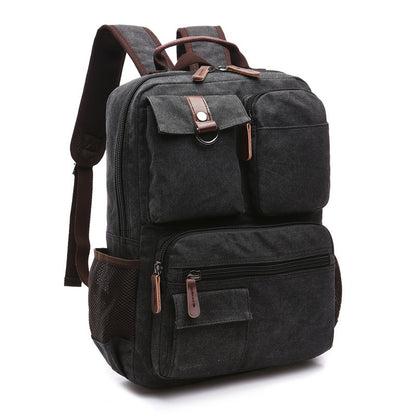 Waxed Canvas Rolling Backpack – 35 L Travel Gear, Durable, Water-Resistant, Laptop Sleeve, Street‑Ready