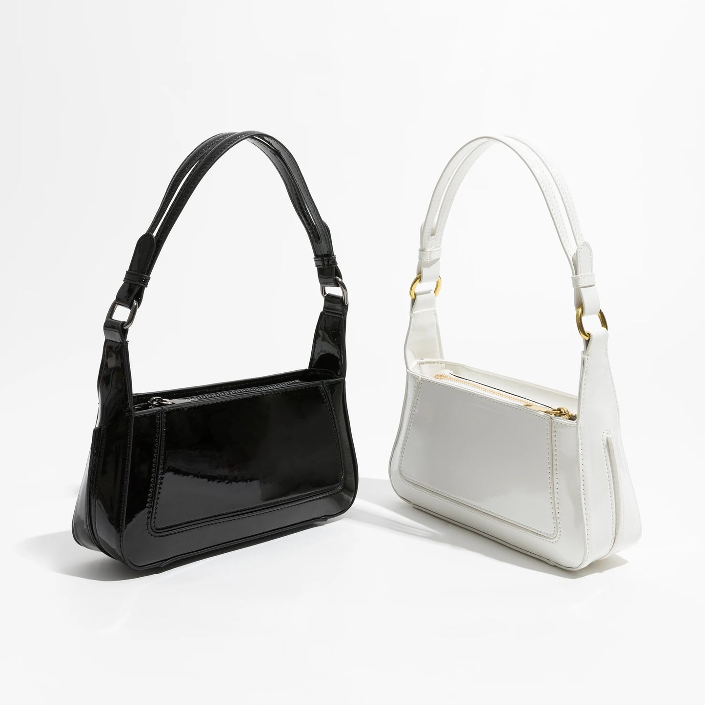 Minimalist PU Leather Underarm Shoulder Bag for Women – Lightweight Compact Purse, 24 cm Wide, Sleek Everyday Style