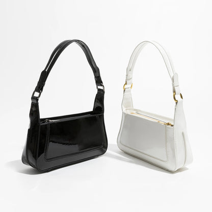 Minimalist PU Leather Underarm Shoulder Bag for Women – Lightweight Compact Purse, 24 cm Wide, Sleek Everyday Style