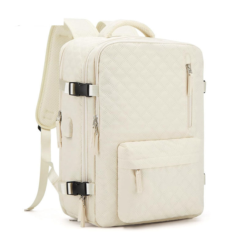 Travel Backpack for Women – Durable Oxford Cloth Carry‑On with 20–35L Capacity, Laptop Sleeve, Expandable, Water‑Resistant