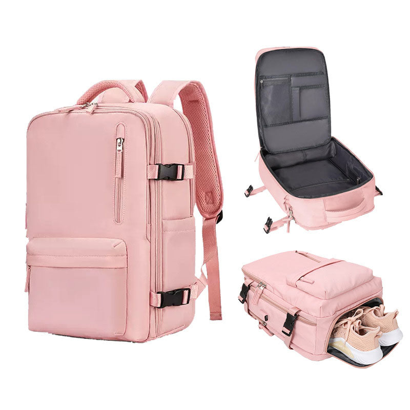 Travel Backpack for Women – Durable Oxford Cloth Carry‑On with 20–35L Capacity, Laptop Sleeve, Expandable, Water‑Resistant