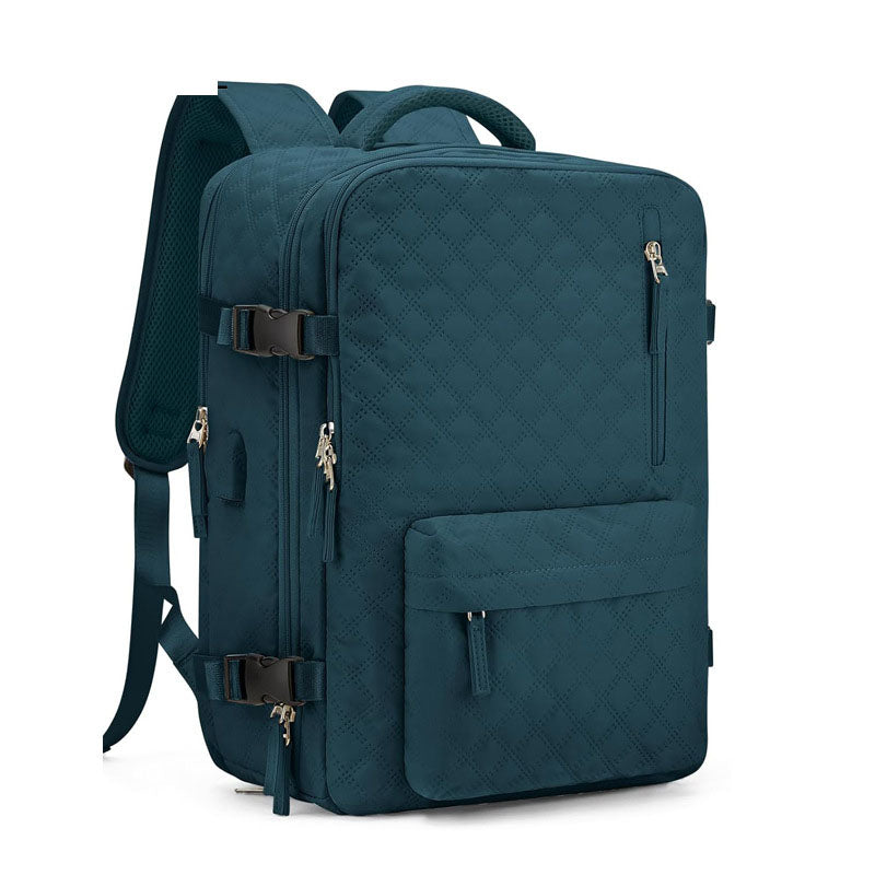 Travel Backpack for Women – Durable Oxford Cloth Carry‑On with 20–35L Capacity, Laptop Sleeve, Expandable, Water‑Resistant