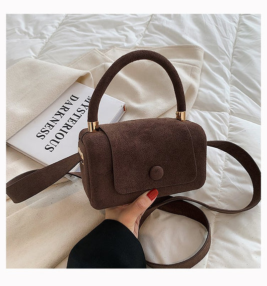 Vintage Suede PU Leather Crossbody – Small Winter Shoulder Bag for Women