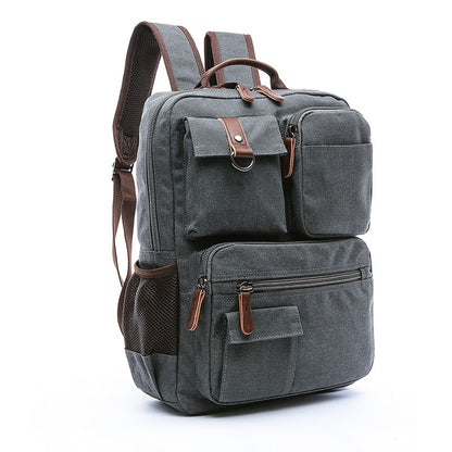 Waxed Canvas Rolling Backpack – 35 L Travel Gear, Durable, Water-Resistant, Laptop Sleeve, Street‑Ready