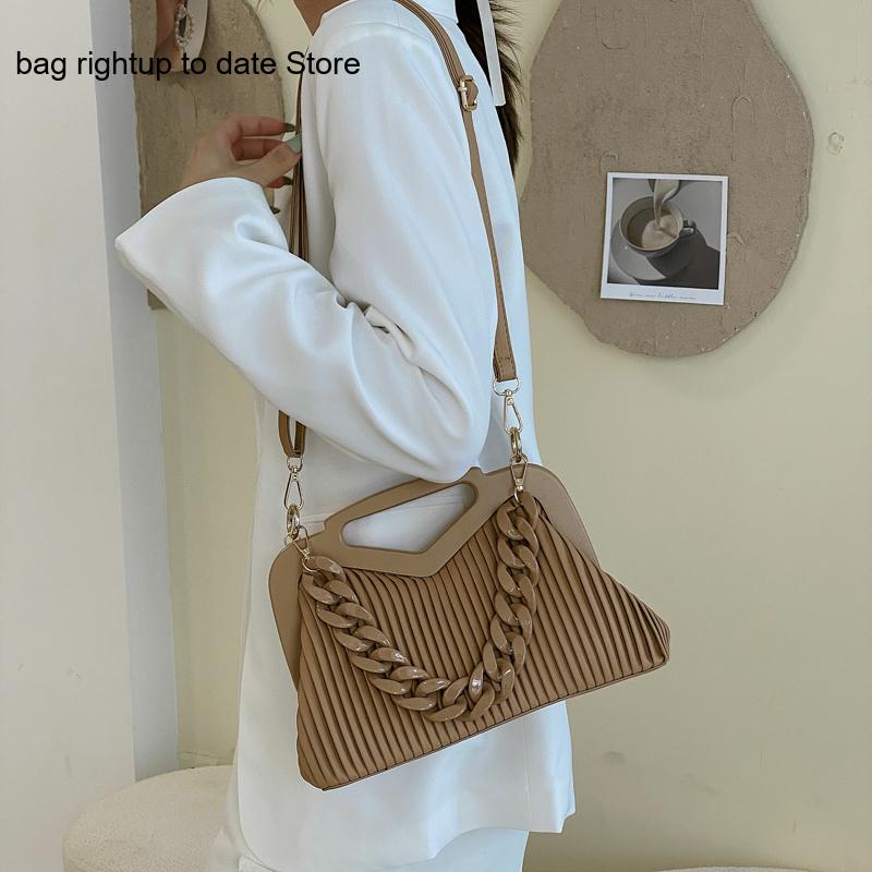 Triangle Pleated Shoulder Bag – Designer Crossbody Satchel for Women