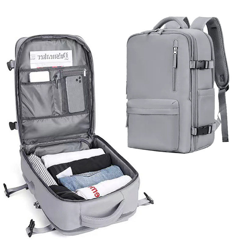 Travel Backpack for Women – Durable Oxford Cloth Carry‑On with 20–35L Capacity, Laptop Sleeve, Expandable, Water‑Resistant