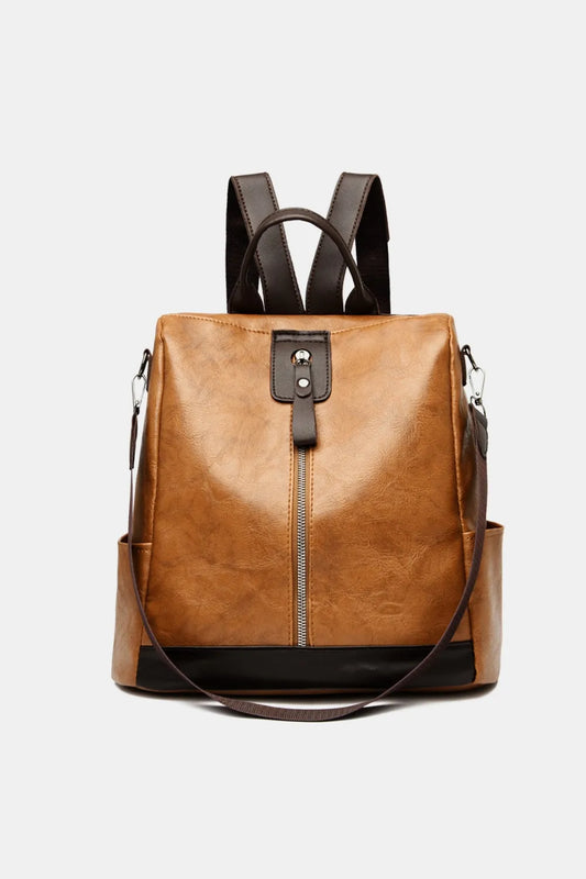PU Leather Backpack Bag for Women & Men – Stylish Casual, Work & Travel Bag with Spacious Compartments, 31x15x29cm