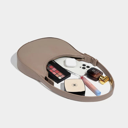 Half-Moon Soft PU Leather Shoulder Bag for Women – Stylish Small Tote, Underarm Purse, Lightweight & Trendy