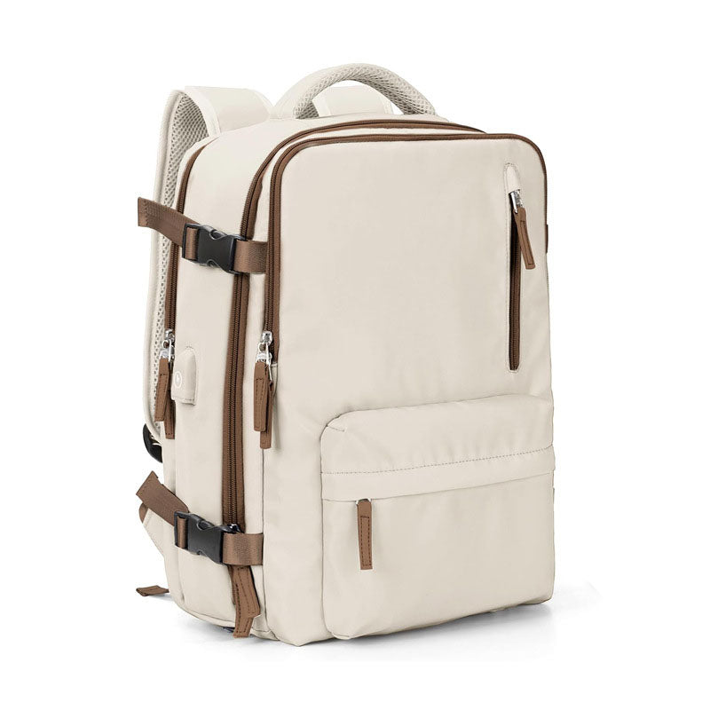 Travel Backpack for Women – Durable Oxford Cloth Carry‑On with 20–35L Capacity, Laptop Sleeve, Expandable, Water‑Resistant