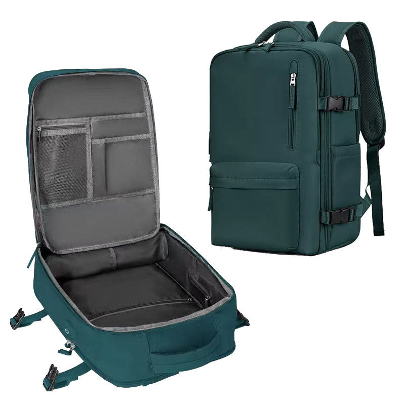 Travel Backpack for Women – Durable Oxford Cloth Carry‑On with 20–35L Capacity, Laptop Sleeve, Expandable, Water‑Resistant