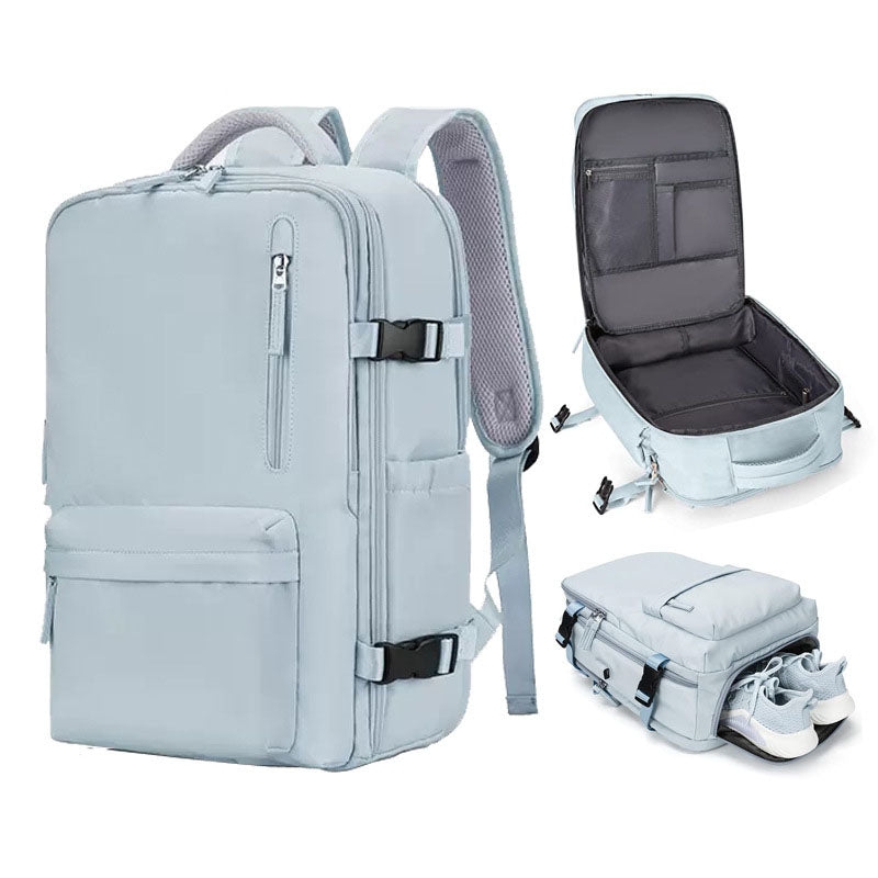 Travel Backpack for Women – Durable Oxford Cloth Carry‑On with 20–35L Capacity, Laptop Sleeve, Expandable, Water‑Resistant