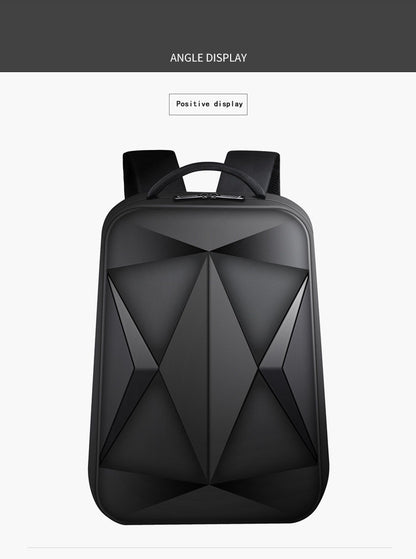 Waterproof Leisure Backpack for Men | ABS Hard Shell, Large Capacity Laptop Bag with USB Charging, Anti-Scratch, Business & Travel