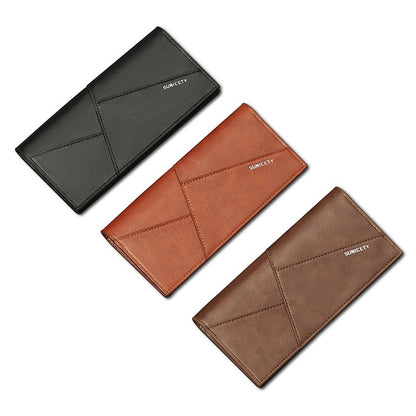 New Multi-Function Anti-Theft Brush Soft Leather Wallet – Ultra-Thin, Two-Fold, Casual PU Leather Clip Wallet for Men, Anti-Magnetic Design