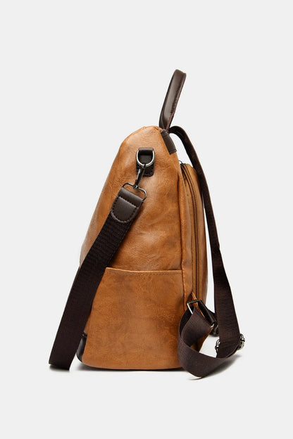 PU Leather Backpack Bag for Women & Men – Stylish Casual, Work & Travel Bag with Spacious Compartments, 31x15x29cm