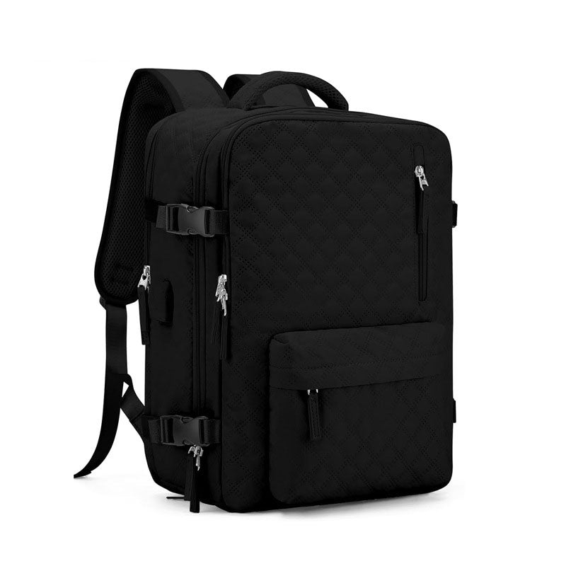 Travel Backpack for Women – Durable Oxford Cloth Carry‑On with 20–35L Capacity, Laptop Sleeve, Expandable, Water‑Resistant
