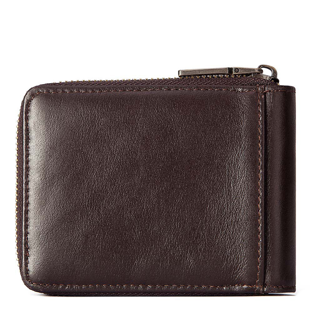 RFID Anti-Theft Travel Brush Wallet – PU Leather Multifunction Passport & Card Holder, 14.5 × 10.7 × 1 cm
