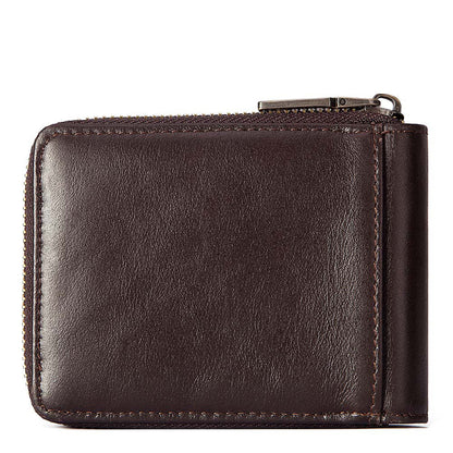 RFID Anti-Theft Travel Brush Wallet – PU Leather Multifunction Passport & Card Holder, 14.5 × 10.7 × 1 cm
