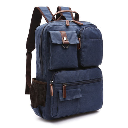 Waxed Canvas Rolling Backpack – 35 L Travel Gear, Durable, Water-Resistant, Laptop Sleeve, Street‑Ready
