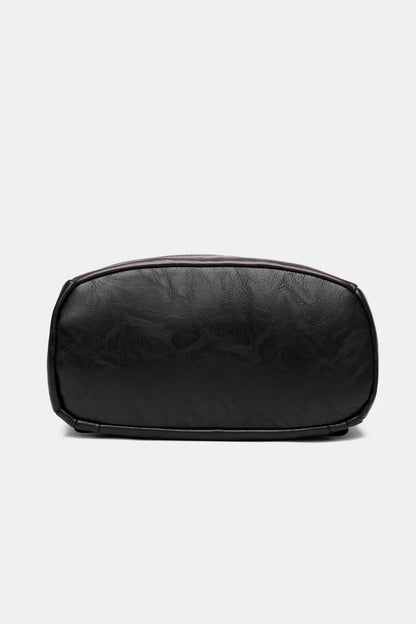 PU Leather Backpack Bag for Women & Men – Stylish Casual, Work & Travel Bag with Spacious Compartments, 31x15x29cm